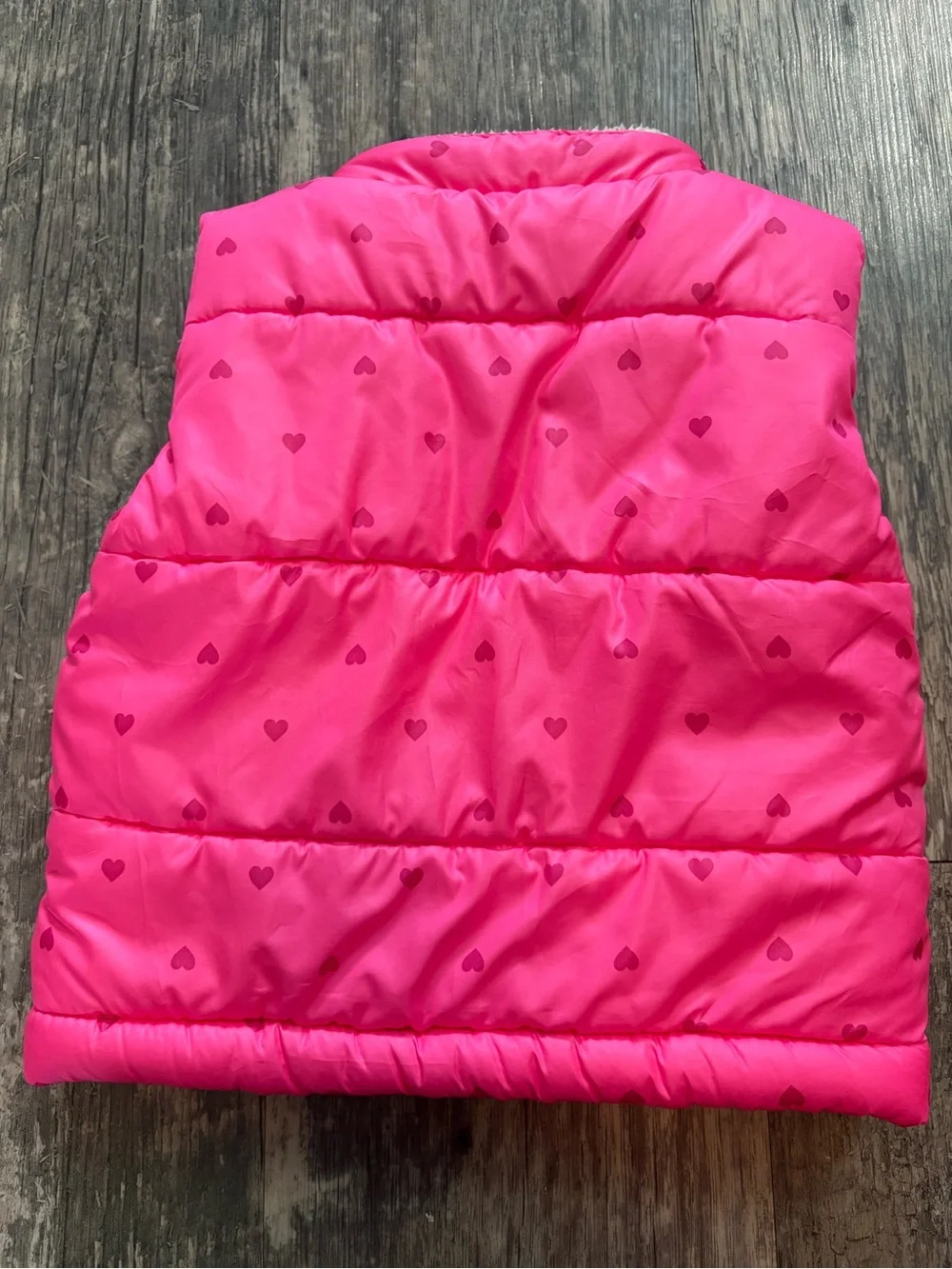 Carter's Hot Pink Heart Puffer Vest